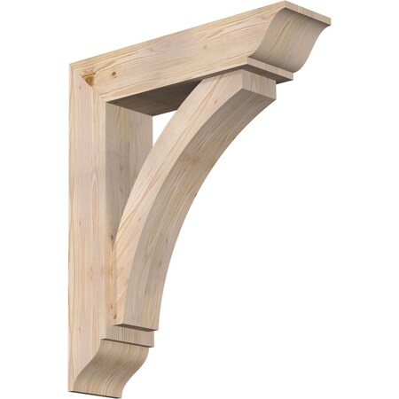 Thorton Traditional Smooth Bracket W/ Offset Brace, Douglas Fir, 7 1/2W X 30D X 36H